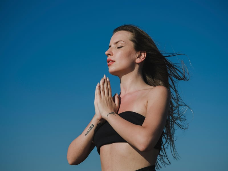 Meditating woman